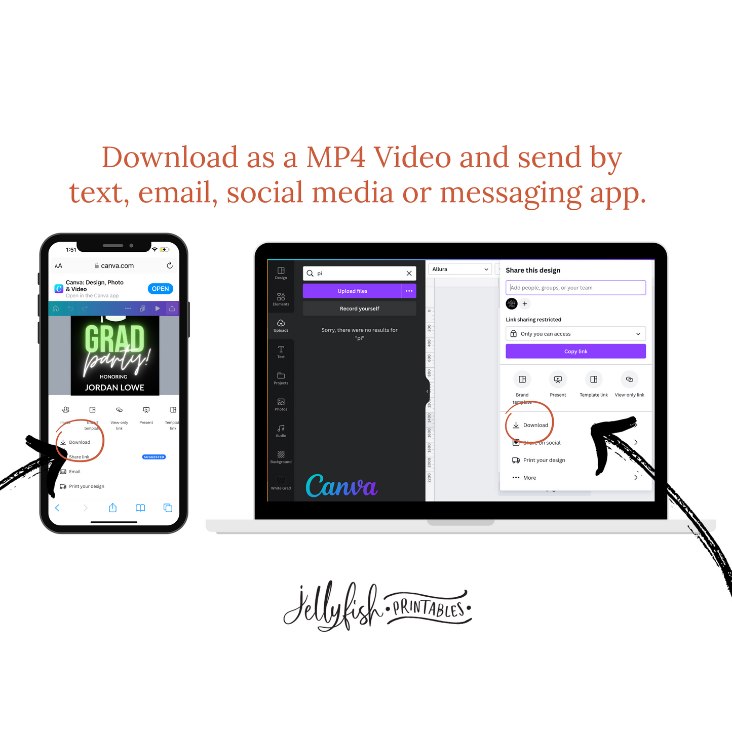 Neon Green Graduation Invitation Video | Editable Glow Canva Template | Animated Class of 2025 Party Invite