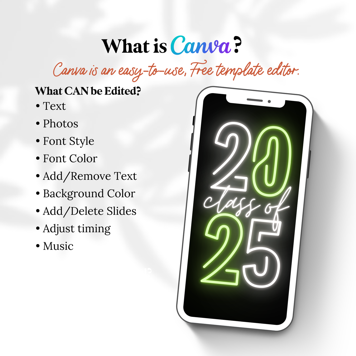 Neon Green Graduation Invitation Video | Editable Glow Canva Template | Animated Class of 2025 Party Invite