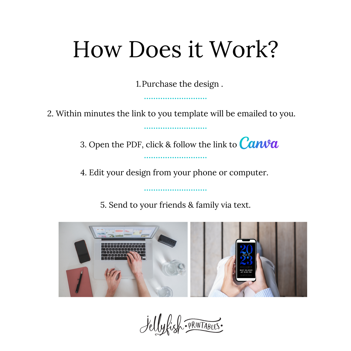 Bold Blue Graduation Video Invitation | Class of 2025 Animated Canva Template | Editable Grad Party Digital Invite