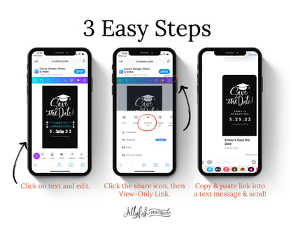 Graduation Save the Date Canva Template for Texting. Send Today!
