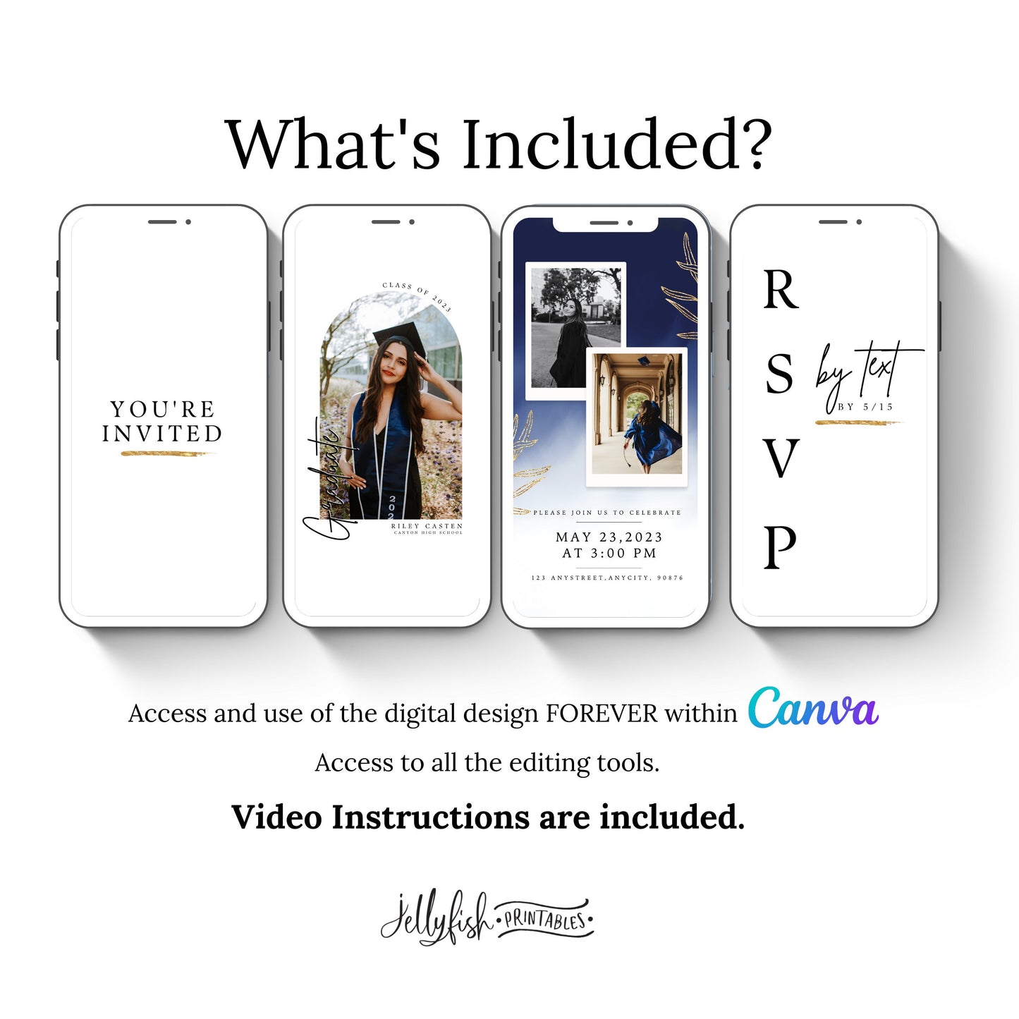 Modern Animated Graduation Invitation Template. Send Today!