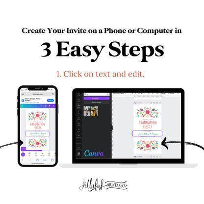 Animated Fiesta Graduation Invitation Canva Template. Send Today!
