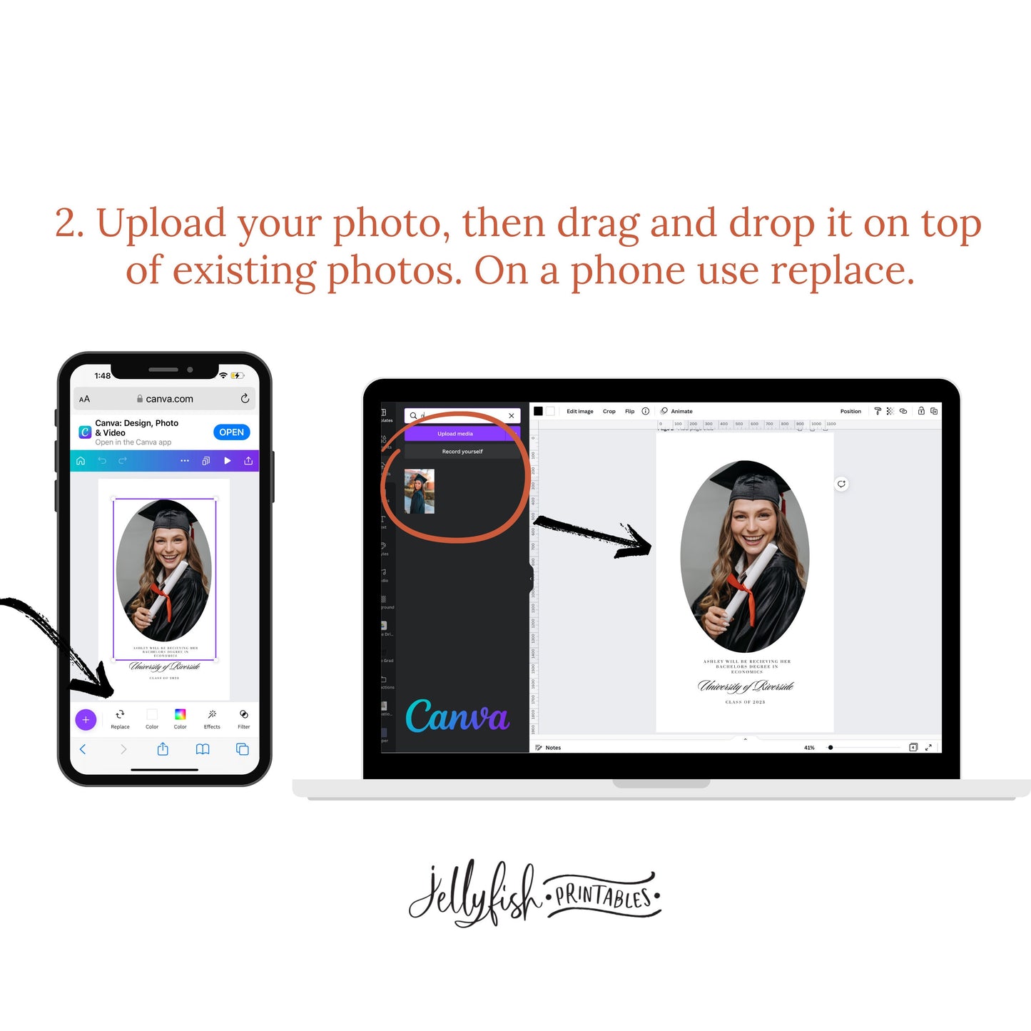 Animated Graduation Ceremony Canva Invitation Template. Send Today!