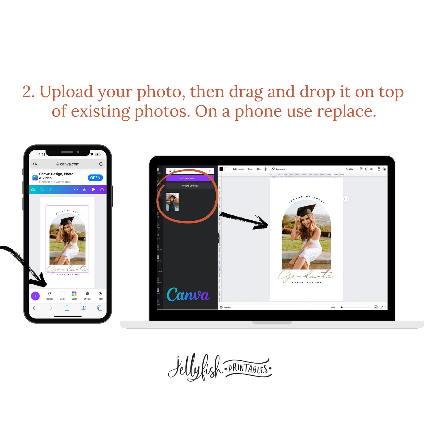 Photo Collage Animated Graduation Invitation Canva Template. Send Today!