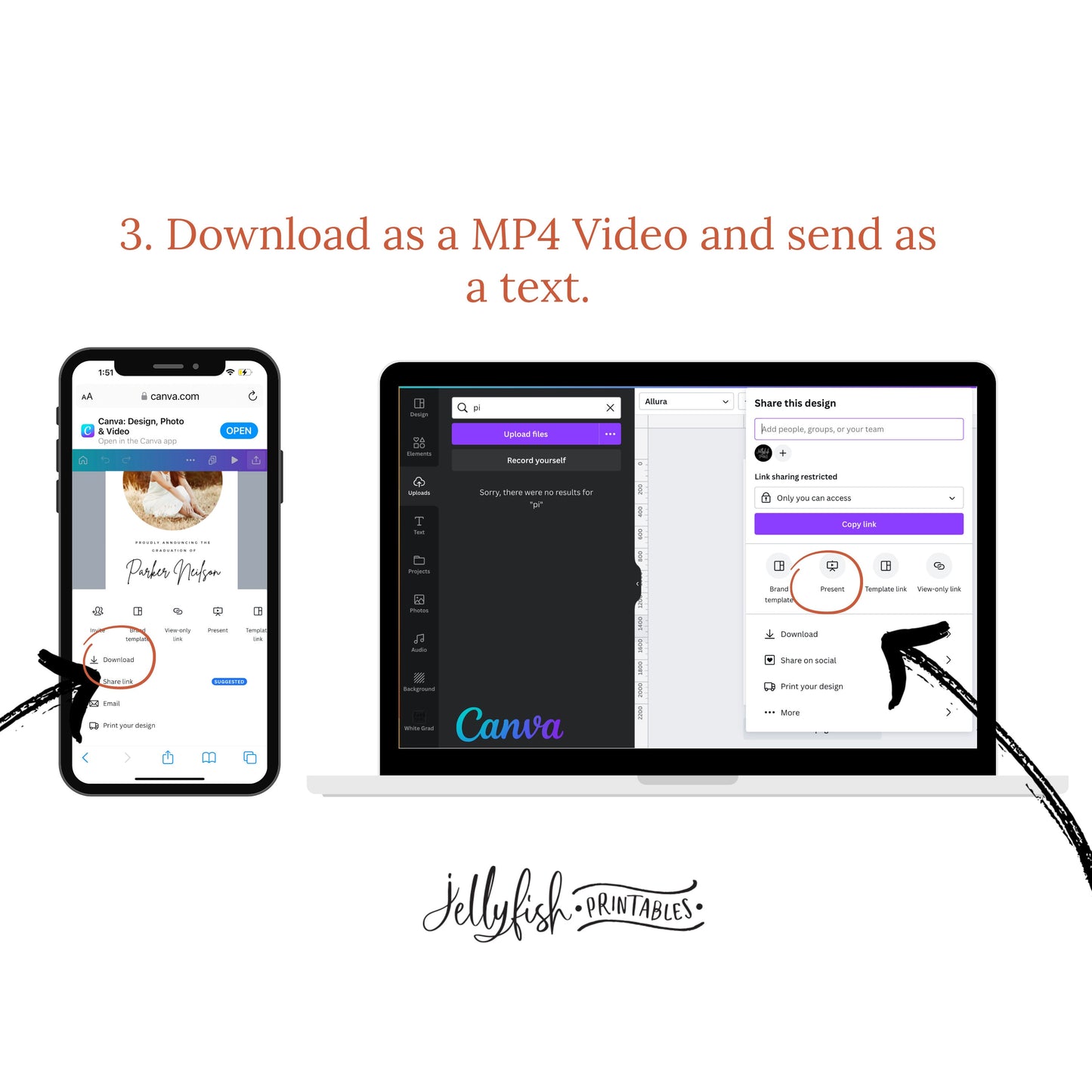Simple Animated Graduation Invitation Canva Template 2023. Send Today!