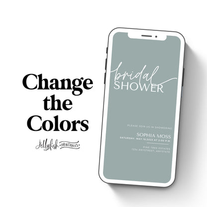 Simple Bridal Video Invitation Template. Send Today!